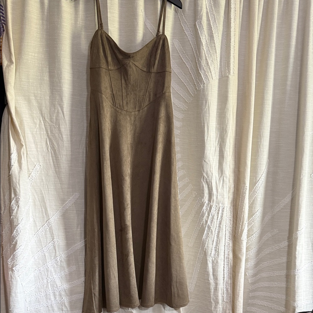 Chic Tan/green tone Dress for Women